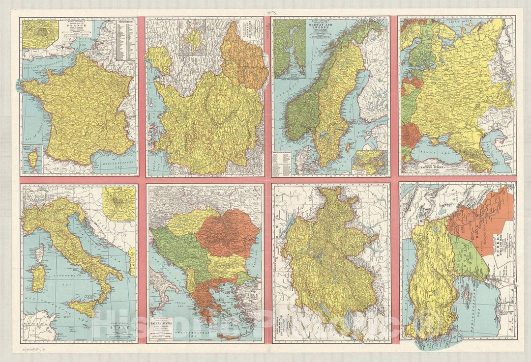 Map : Europe 1940 1, War maps of Europe , Antique Vintage Reproduction