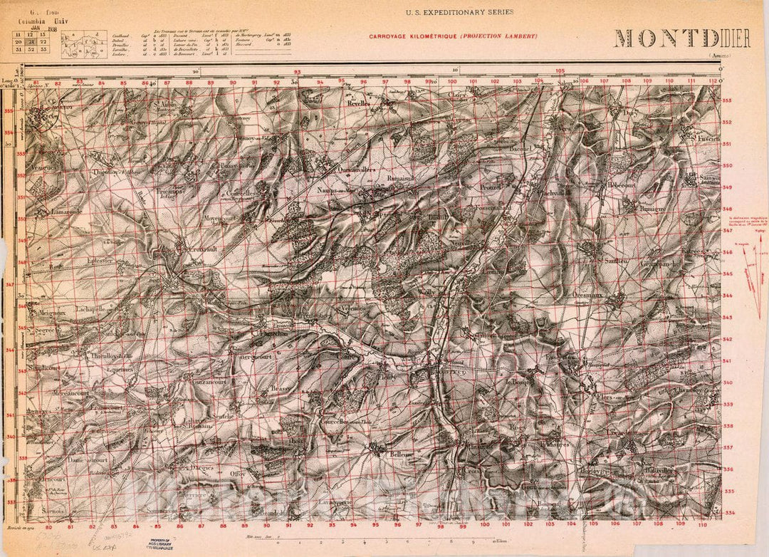 Map : France 1918- 79, [Topographic maps of France], Antique Vintage Reproduction