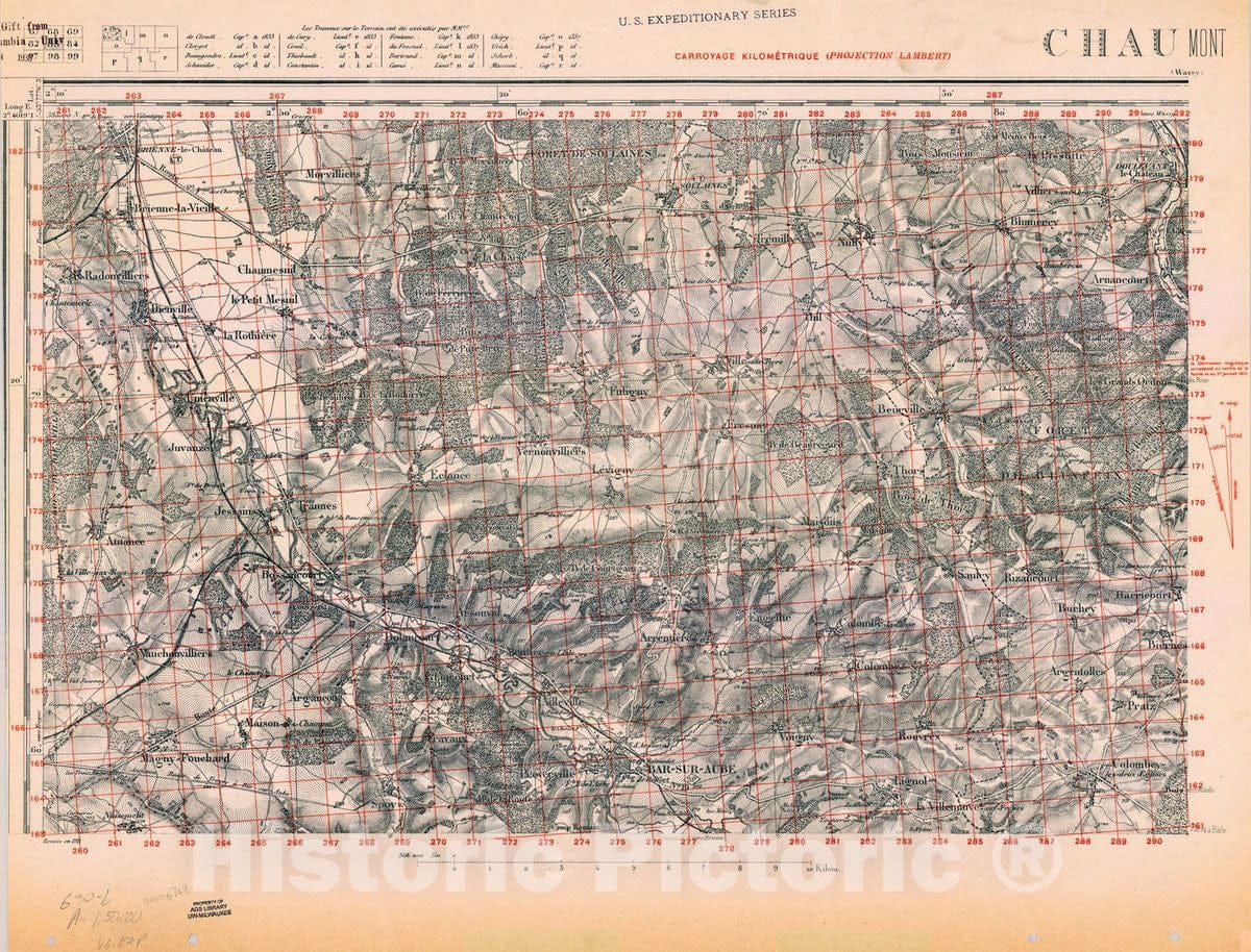 Map : France 1918- 139, [Topographic maps of France], Antique Vintage Reproduction