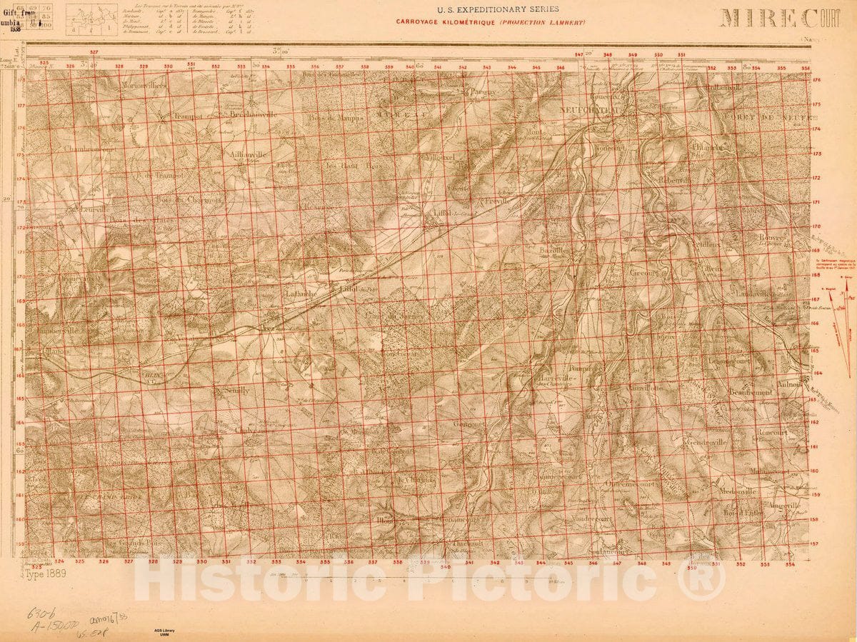 Map : France 1918- 20, [Topographic maps of France], Antique Vintage Reproduction