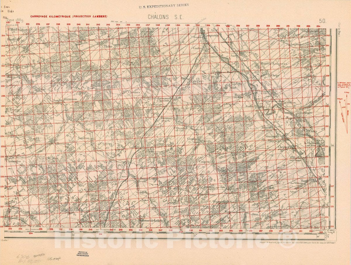 Map : France 1918- 23, [Topographic maps of France], Antique Vintage Reproduction