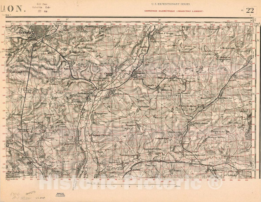 Map : France 1918- 81, [Topographic maps of France], Antique Vintage Reproduction