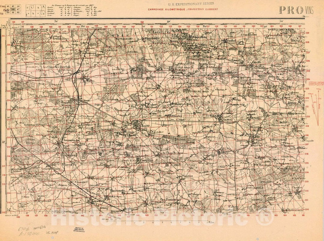 Map : France 1918- 86, [Topographic maps of France], Antique Vintage Reproduction