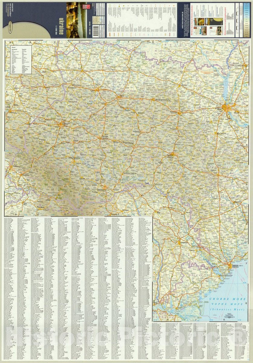 Map : Ukraine 2007, Ukraine 1:1 000 000 , Antique Vintage Reproduction