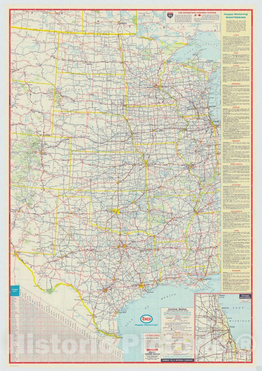 Map : United States, western 1969 1, Western United States : happy motoring! , Antique Vintage Reproduction