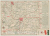 Map : United States 1950 4, Dakotas with Idaho-Montana-Wyoming, Antique Vintage Reproduction