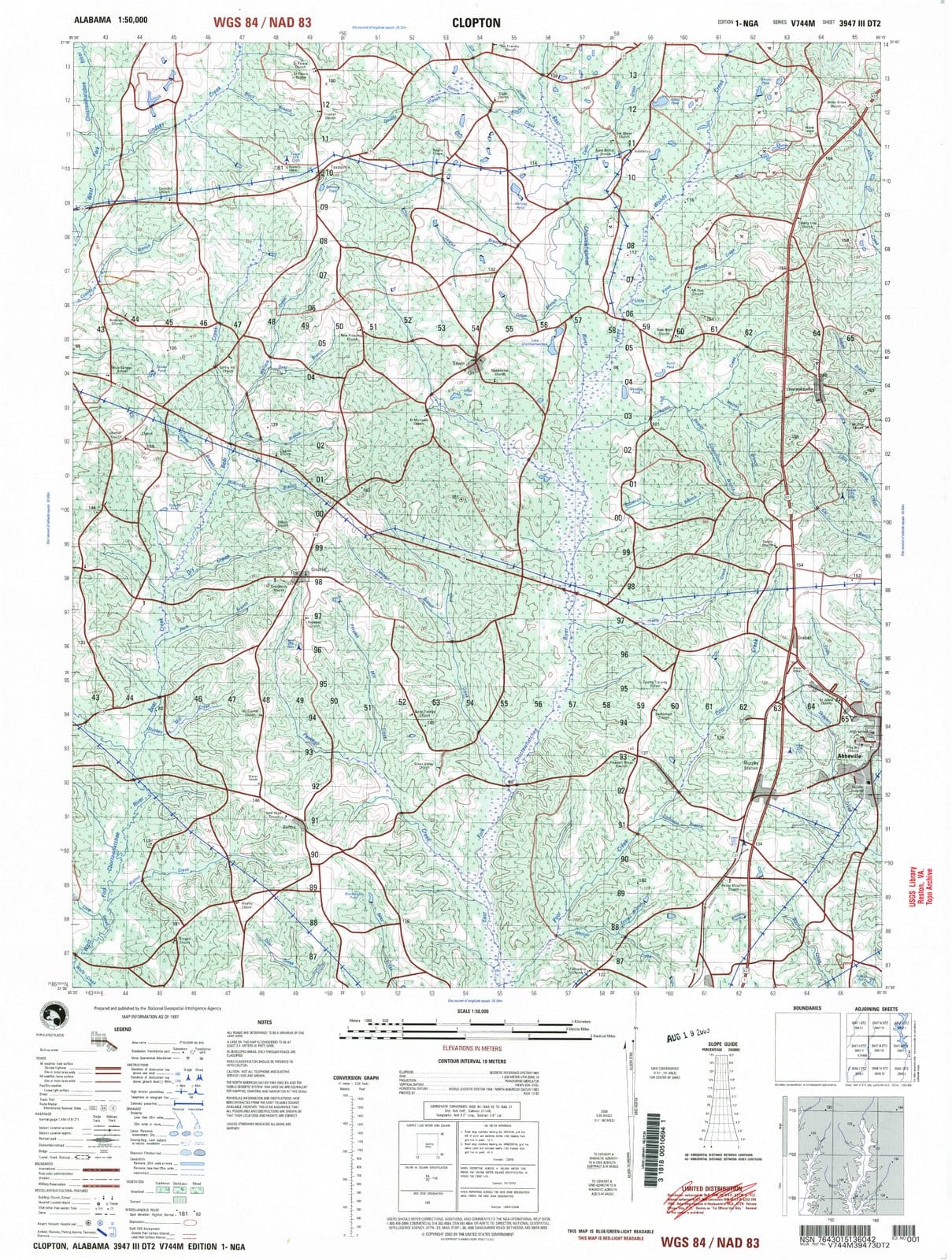 1997 Clopton, AL - Alabama - USGS Topographic Map