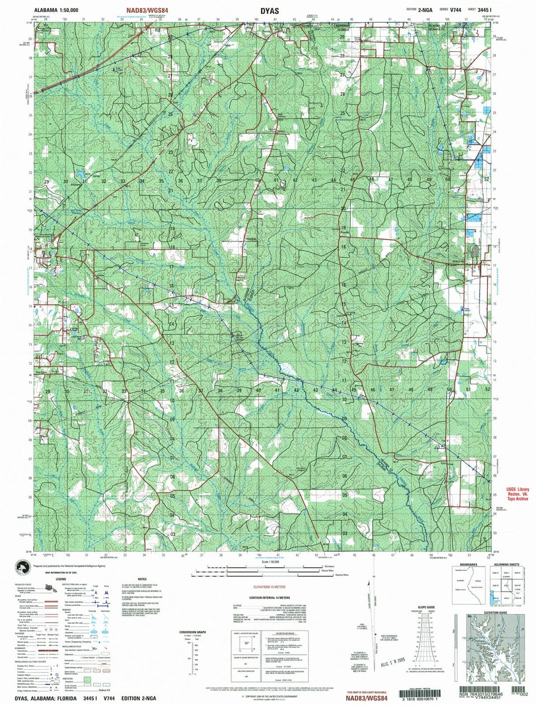 2003 Dyas, AL - Alabama - USGS Topographic Map