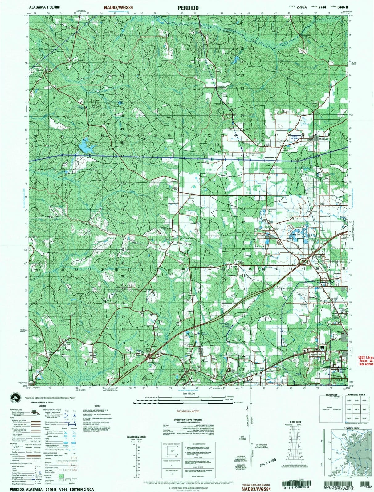 2002 Perdido, AL - Alabama - USGS Topographic Map