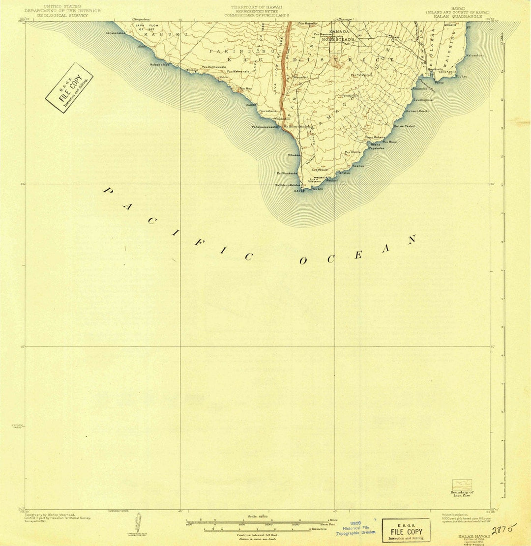 1924 Kalae, HI - Hawaii - USGS Topographic Map