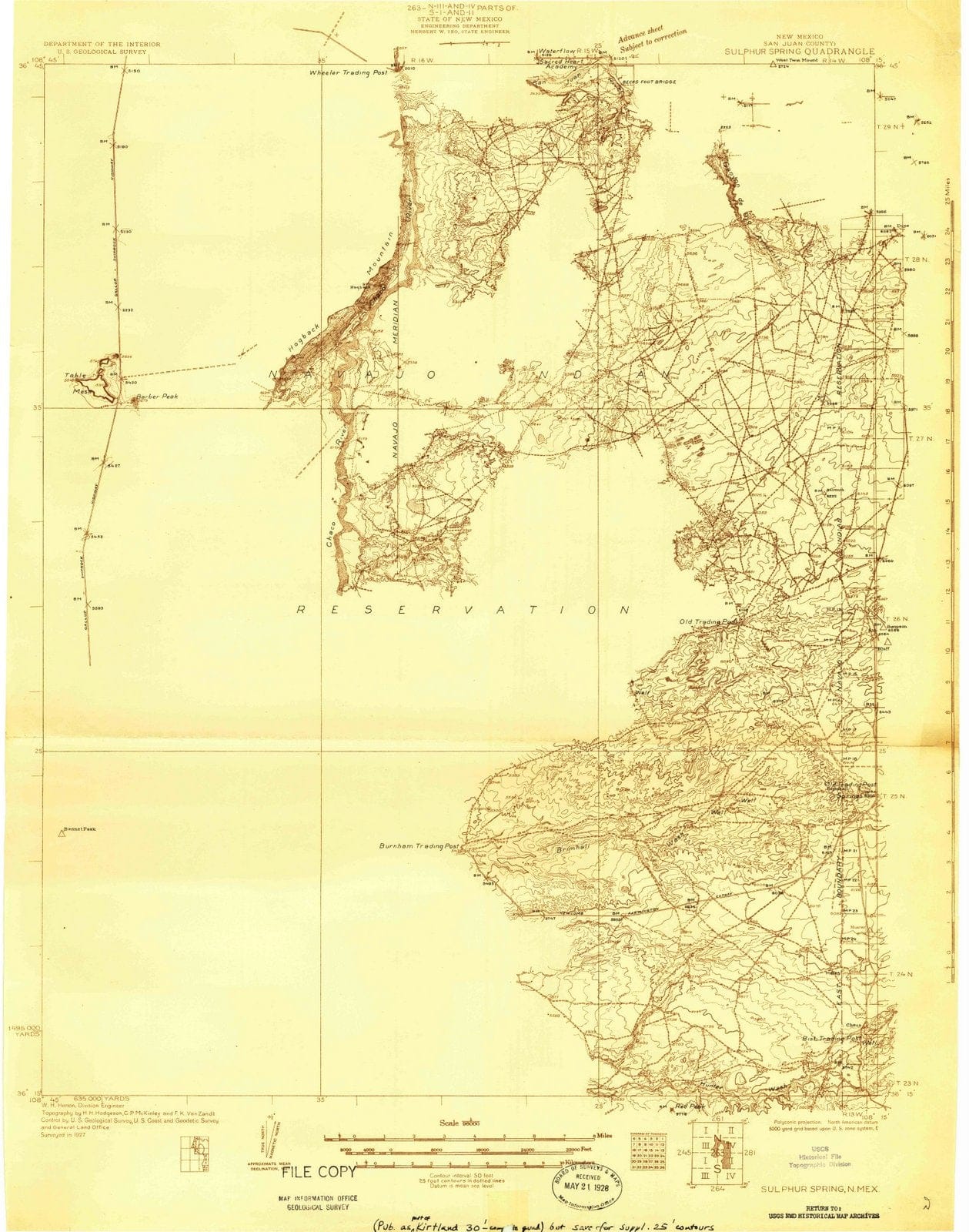 1927 Sulphur Spring, NM - New Mexico - USGS Topographic Map