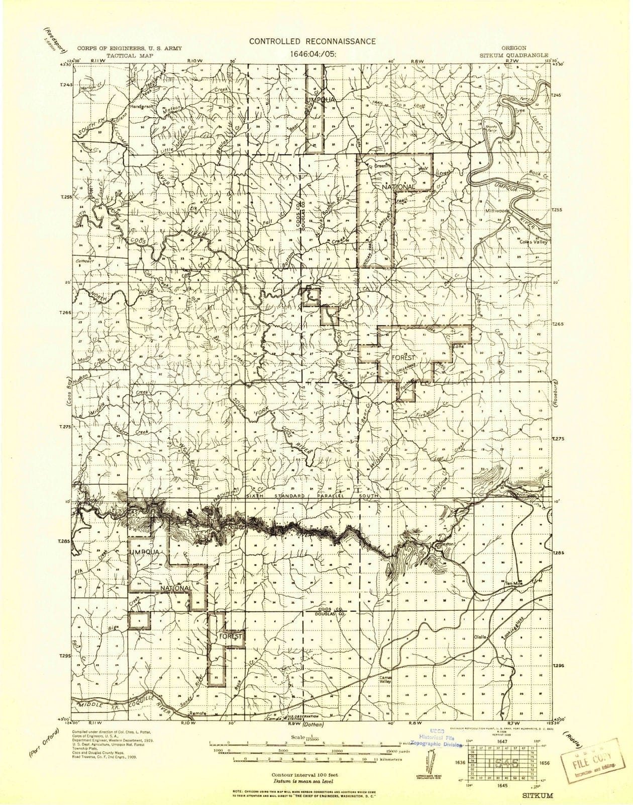 1928 Sitkum, OR - Oregon - USGS Topographic Map