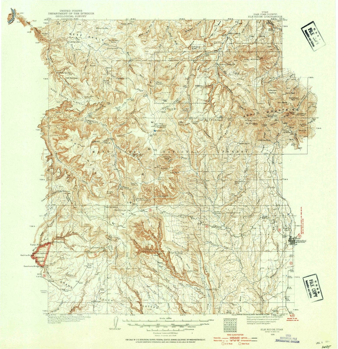 1935 Elk Ridge, UT - Utah - USGS Topographic Map v2