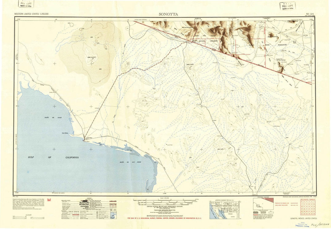 1954 Sonoyta, AZ - Arizona - USGS Topographic Map