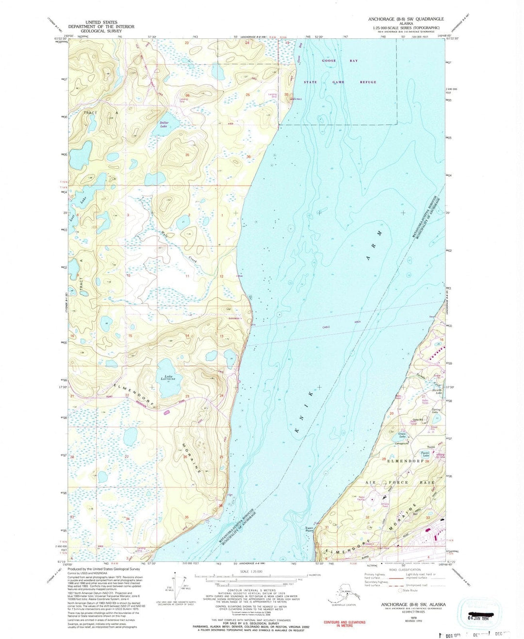 1979 Anchorage, AK - Alaska - USGS Topographic Map v2