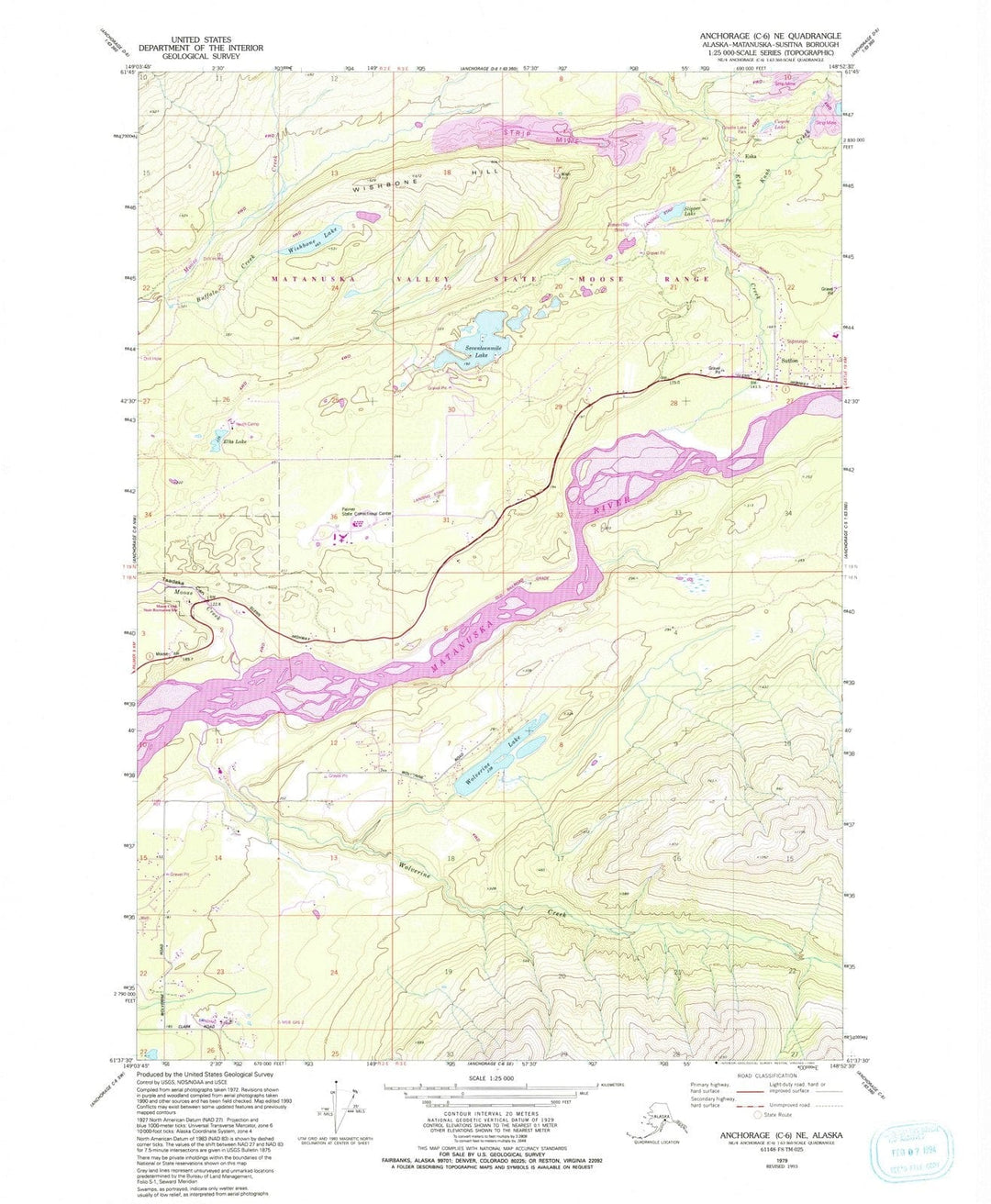 1979 Anchorage, AK - Alaska - USGS Topographic Map v3