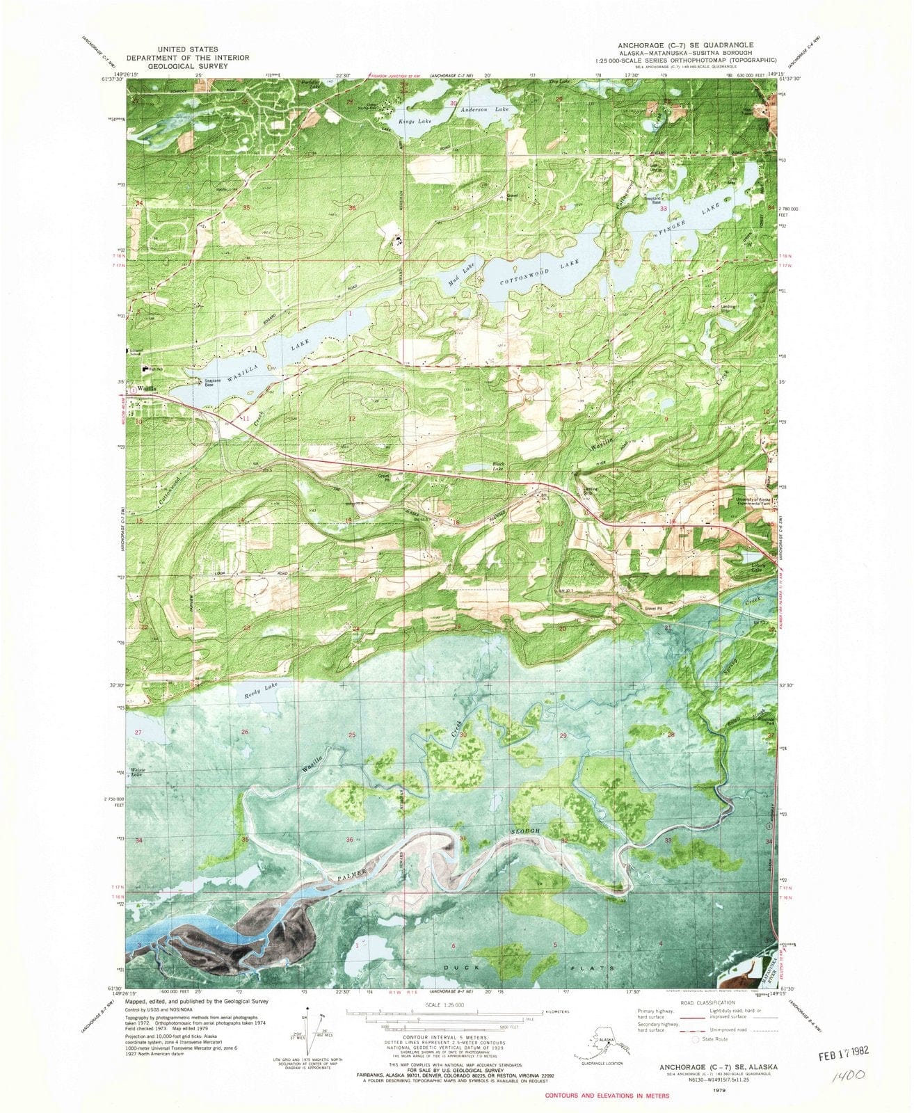 1979 Anchorage, AK - Alaska - USGS Topographic Map v6