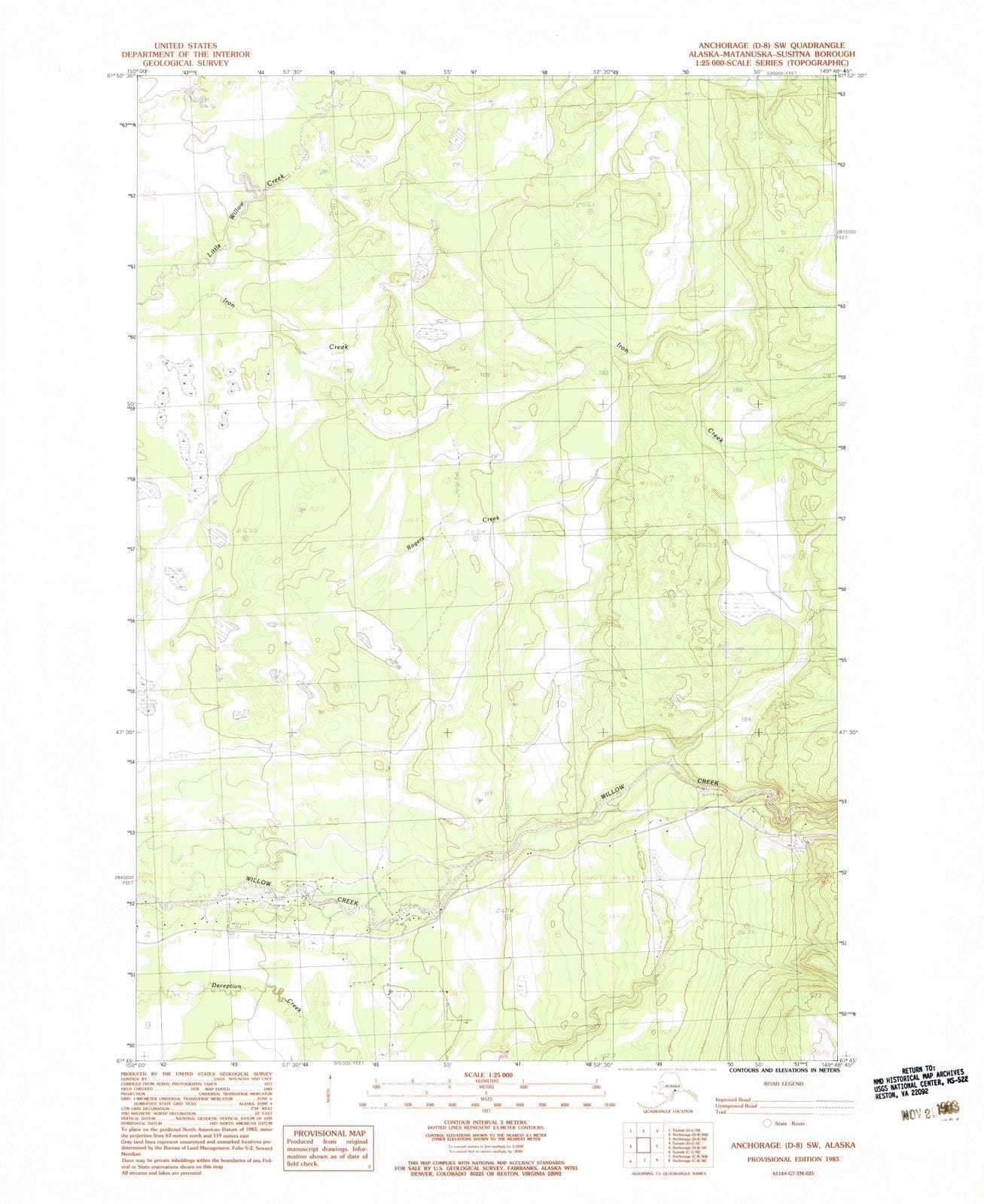 1983 Anchorage, AK - Alaska - USGS Topographic Map v2