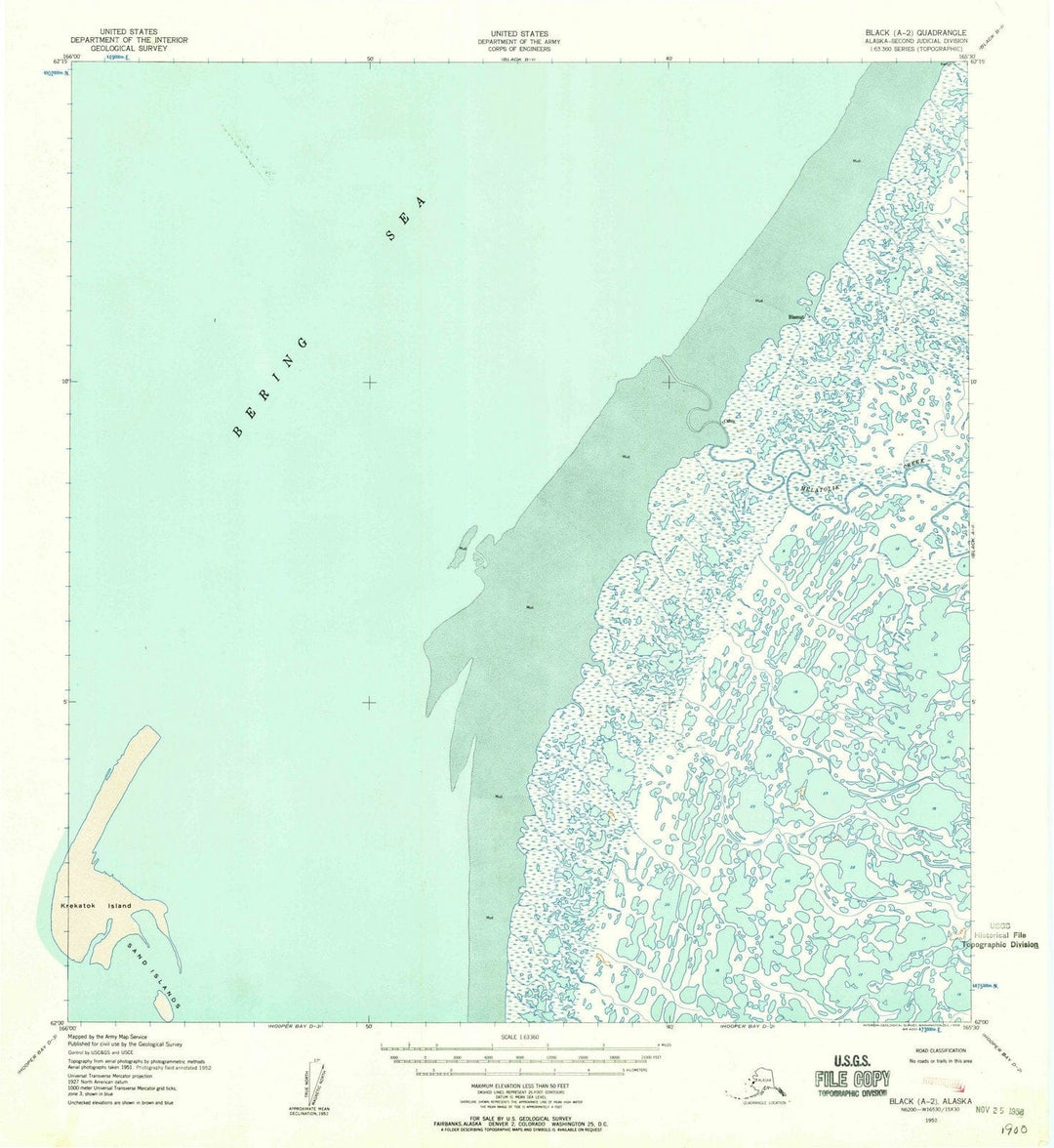 1952 Black, AK - Alaska - USGS Topographic Map v3