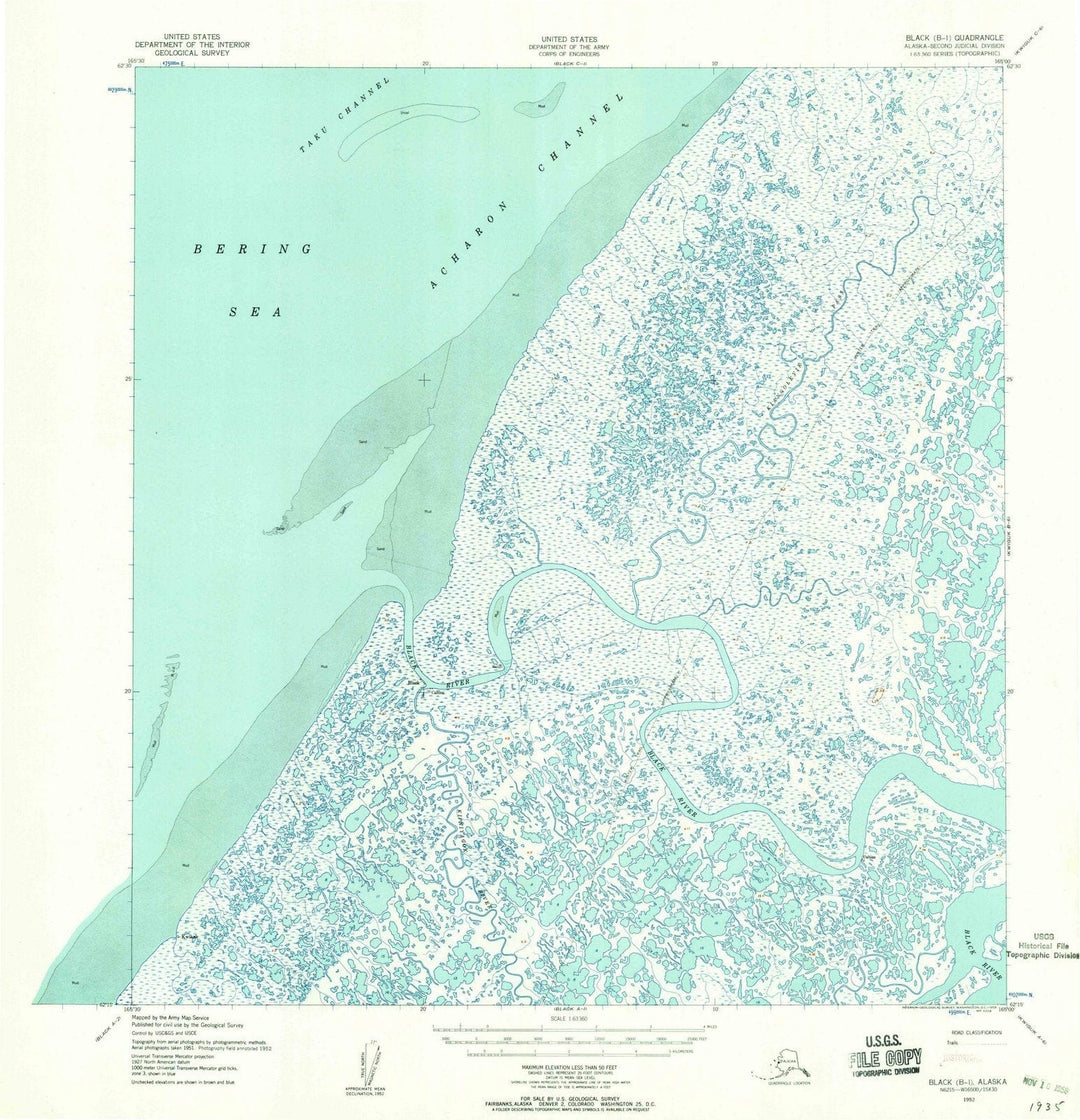 1952 Black, AK - Alaska - USGS Topographic Map v4