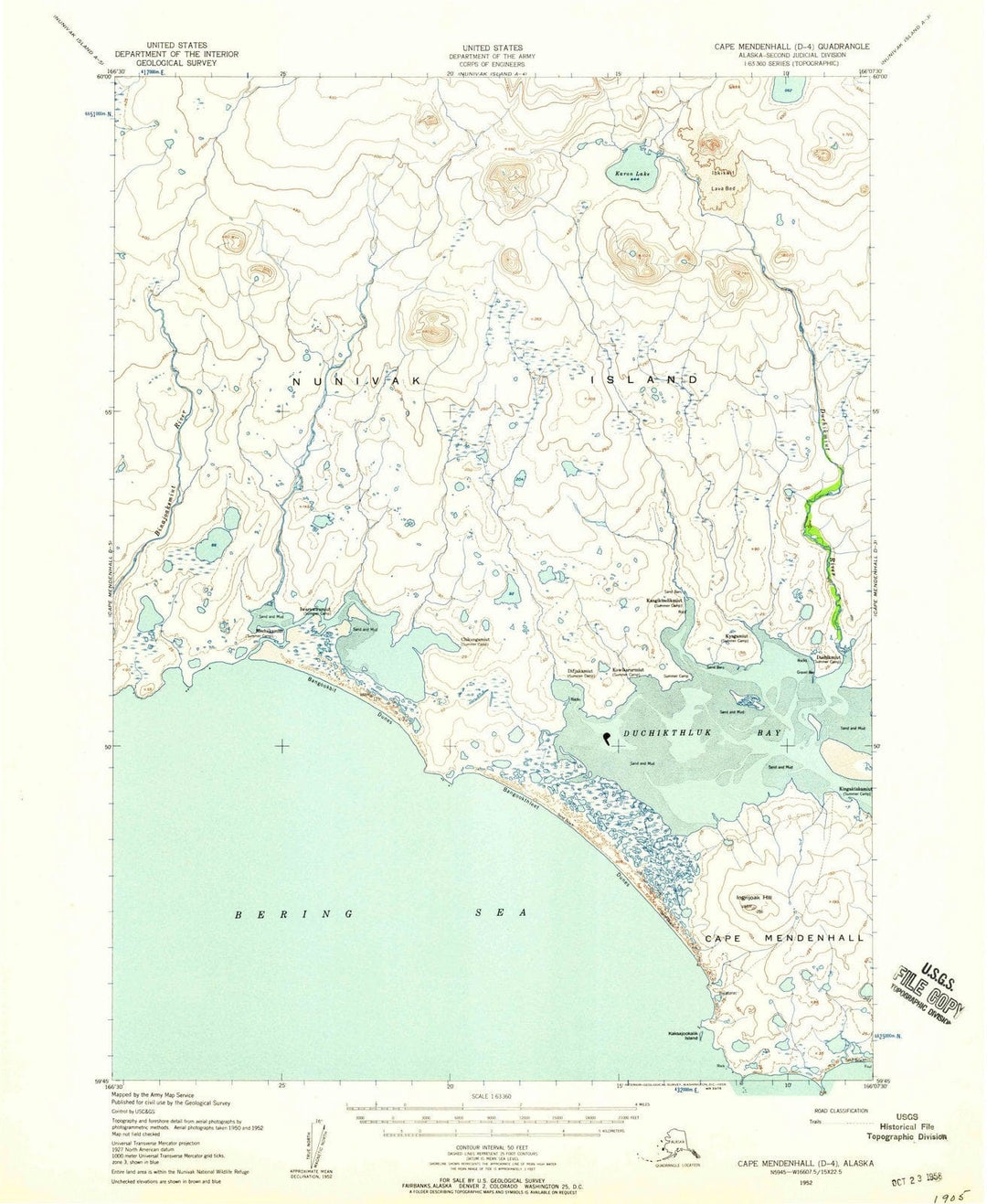 1952 Cape Mendenhall, AK - Alaska - USGS Topographic Map v5