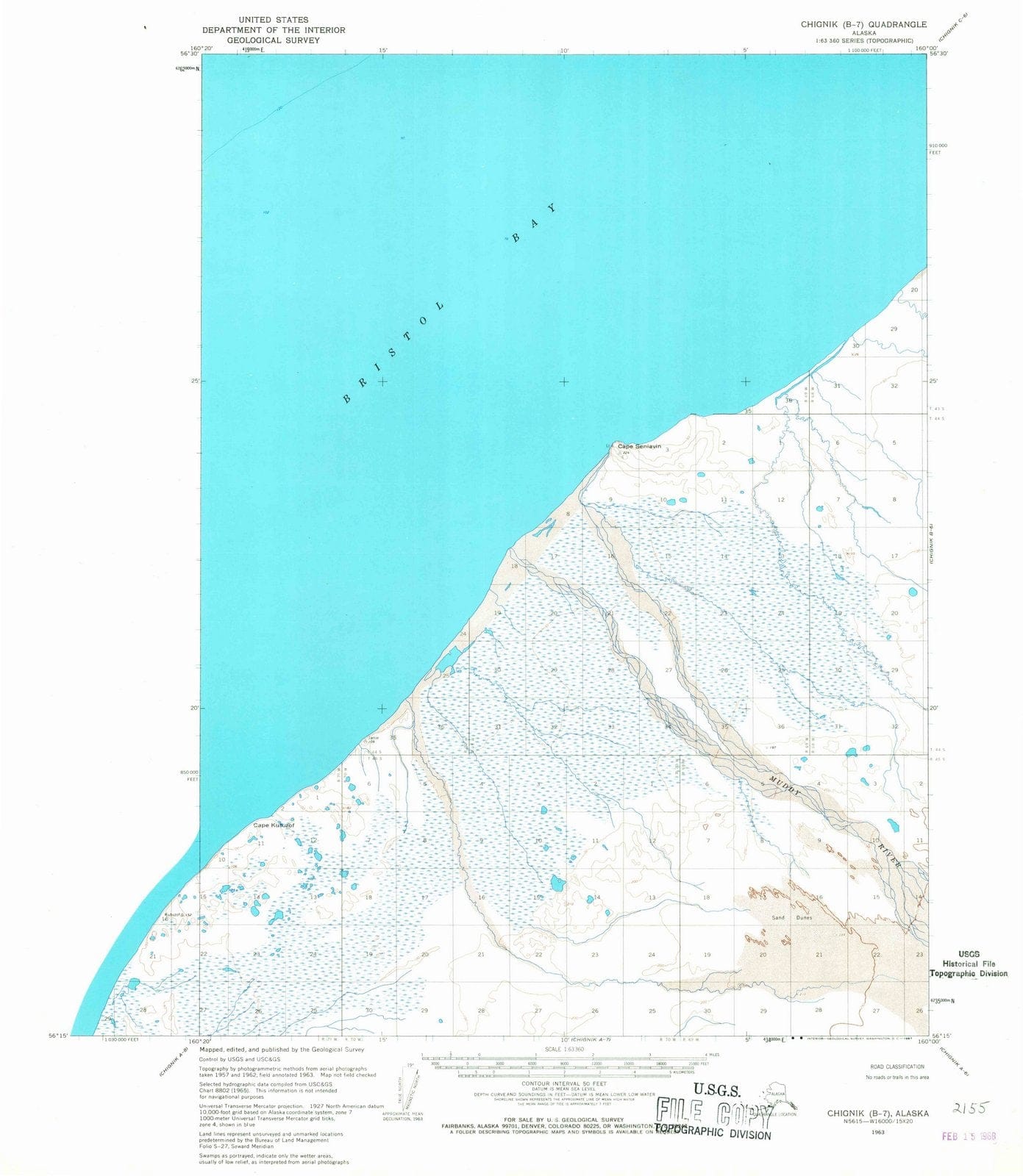 1963 Chignik, AK - Alaska - USGS Topographic Map v24