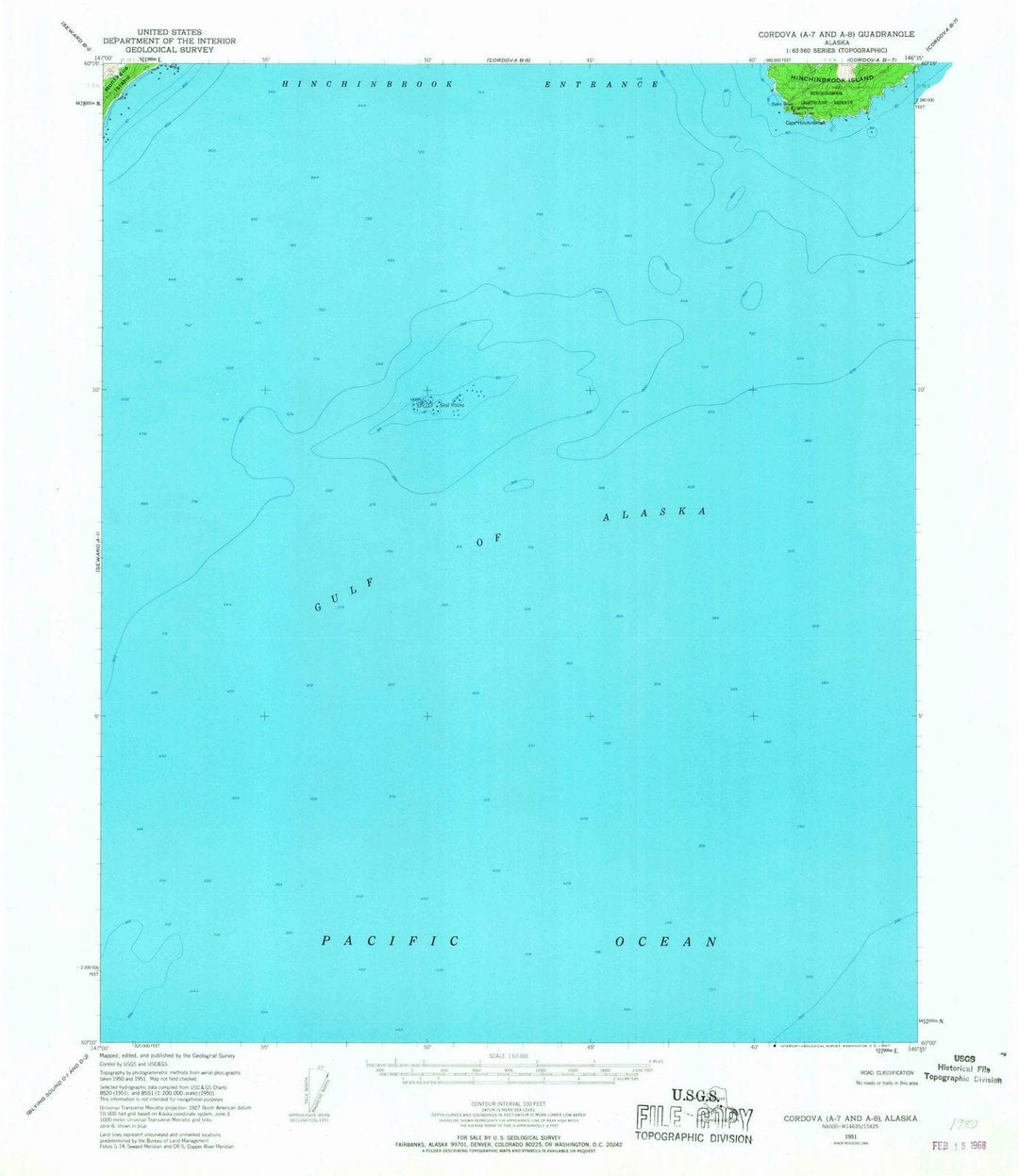 1951 Cordova, AK - Alaska - USGS Topographic Map1