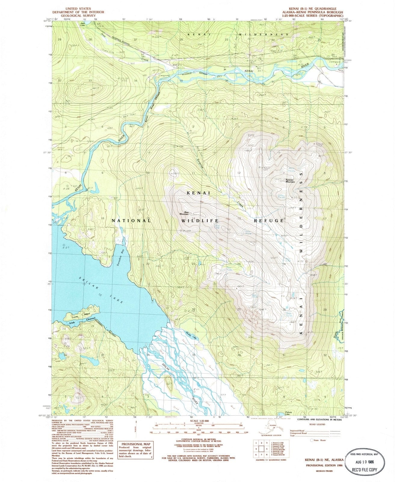 1986 Kenai, AK - Alaska - USGS Topographic Map :