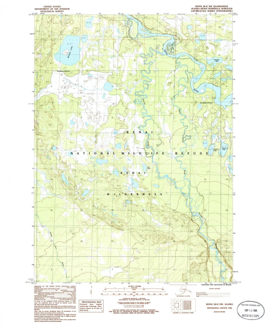 1986 Kenai, AK - Alaska - USGS Topographic Map v2