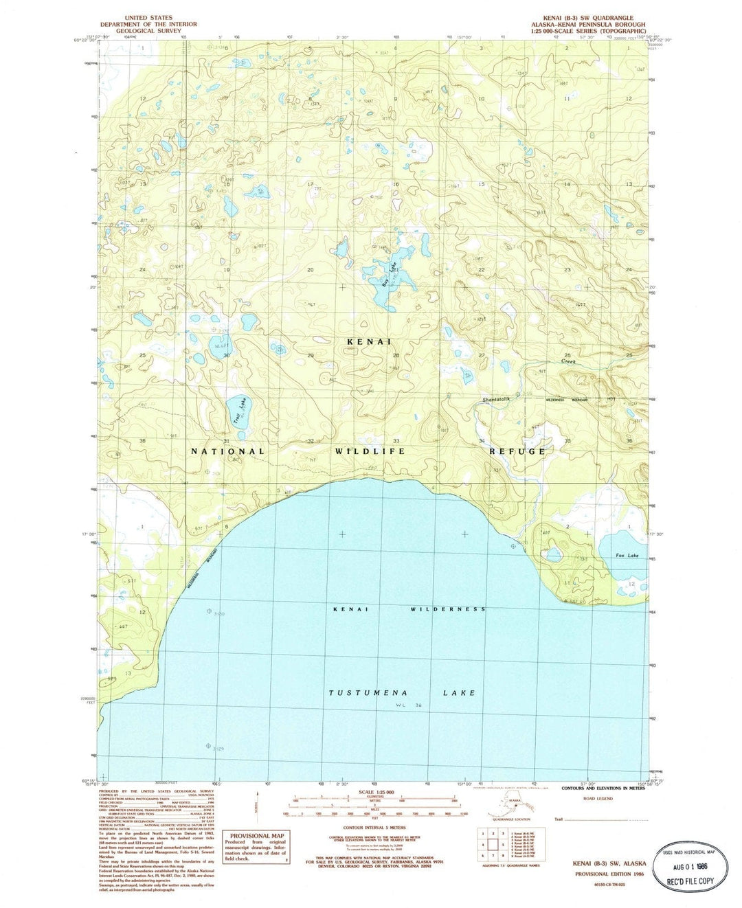 1986 Kenai, AK - Alaska - USGS Topographic Map v5