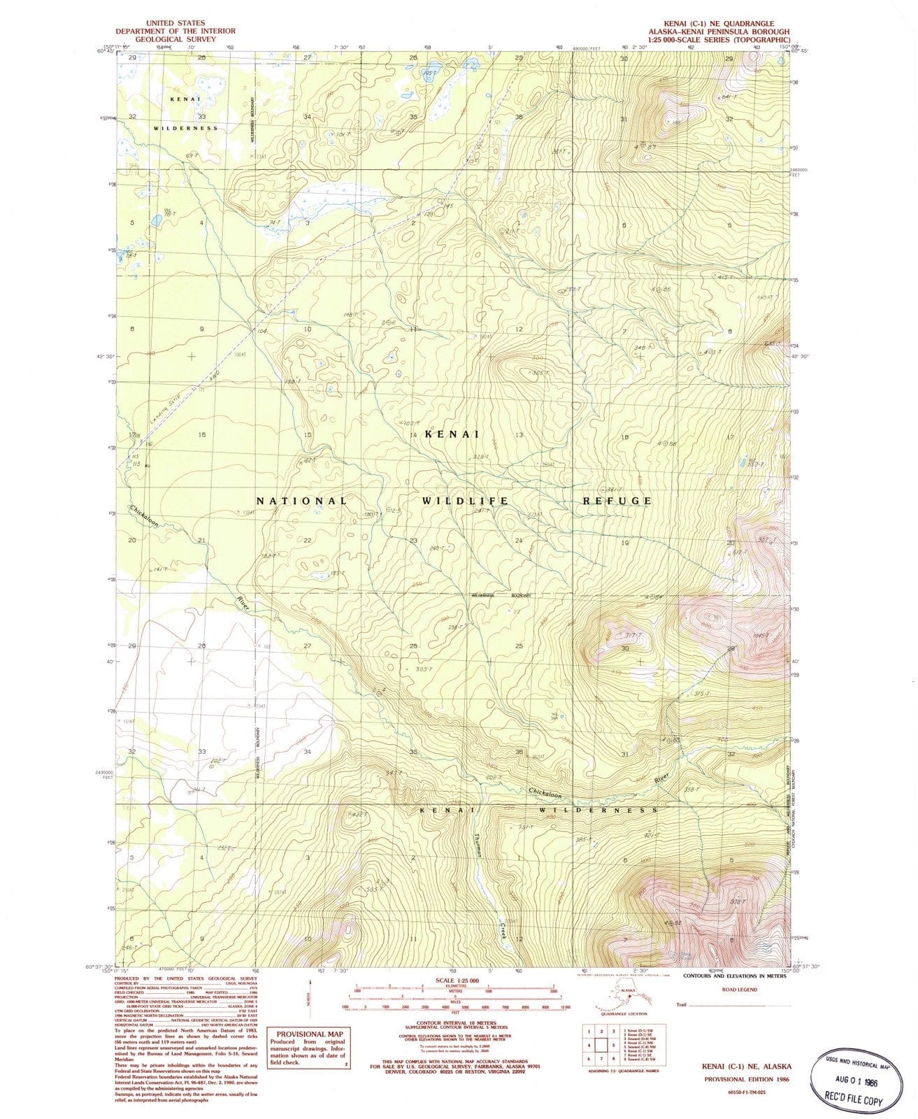 1986 Kenai, AK - Alaska - USGS Topographic Map : v3