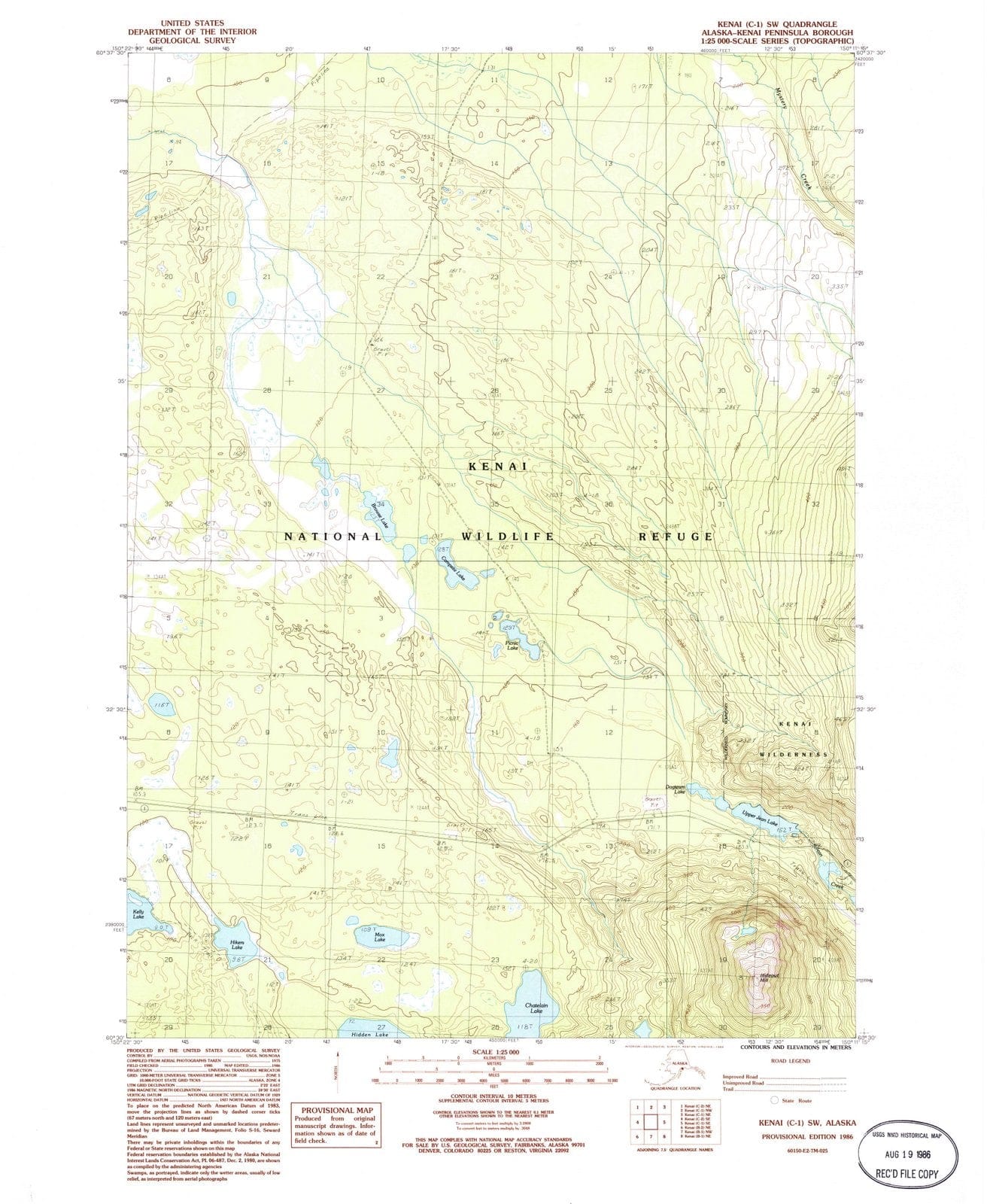 1986 Kenai, AKKenai C - Alaska - USGS Topographic Map