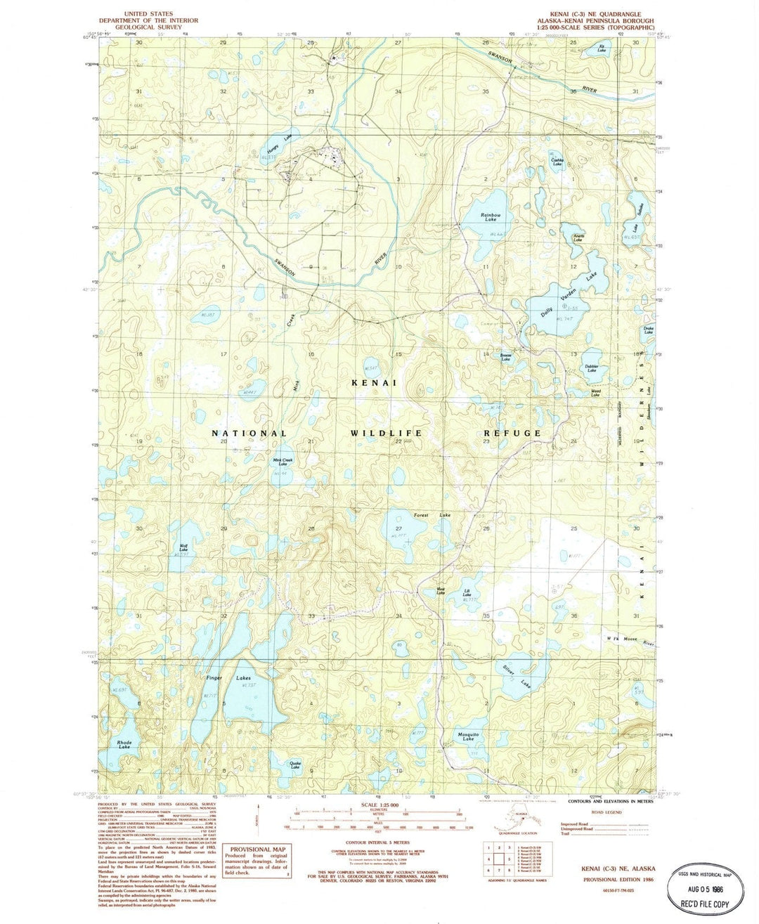 1986 Kenai, AK - Alaska - USGS Topographic Map4