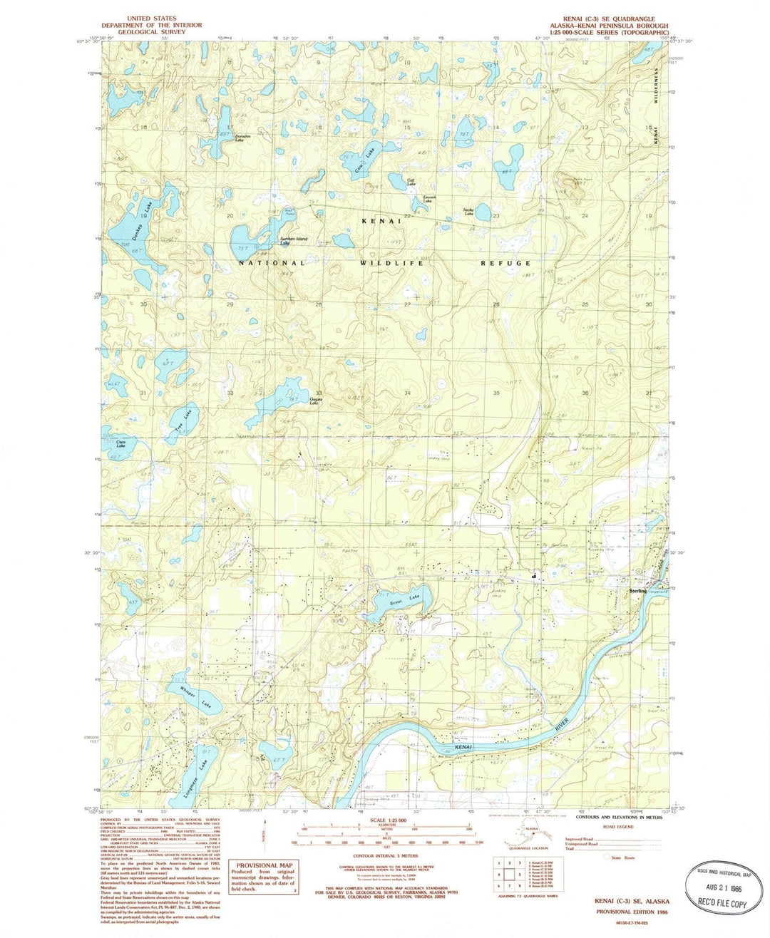 1986 Kenai, AK - Alaska - USGS Topographic Map6