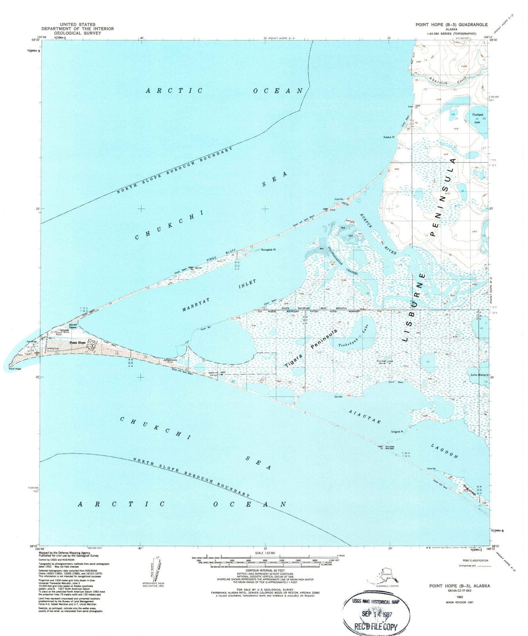 1952 Point Hope, AK - Alaska - USGS Topographic Map v4