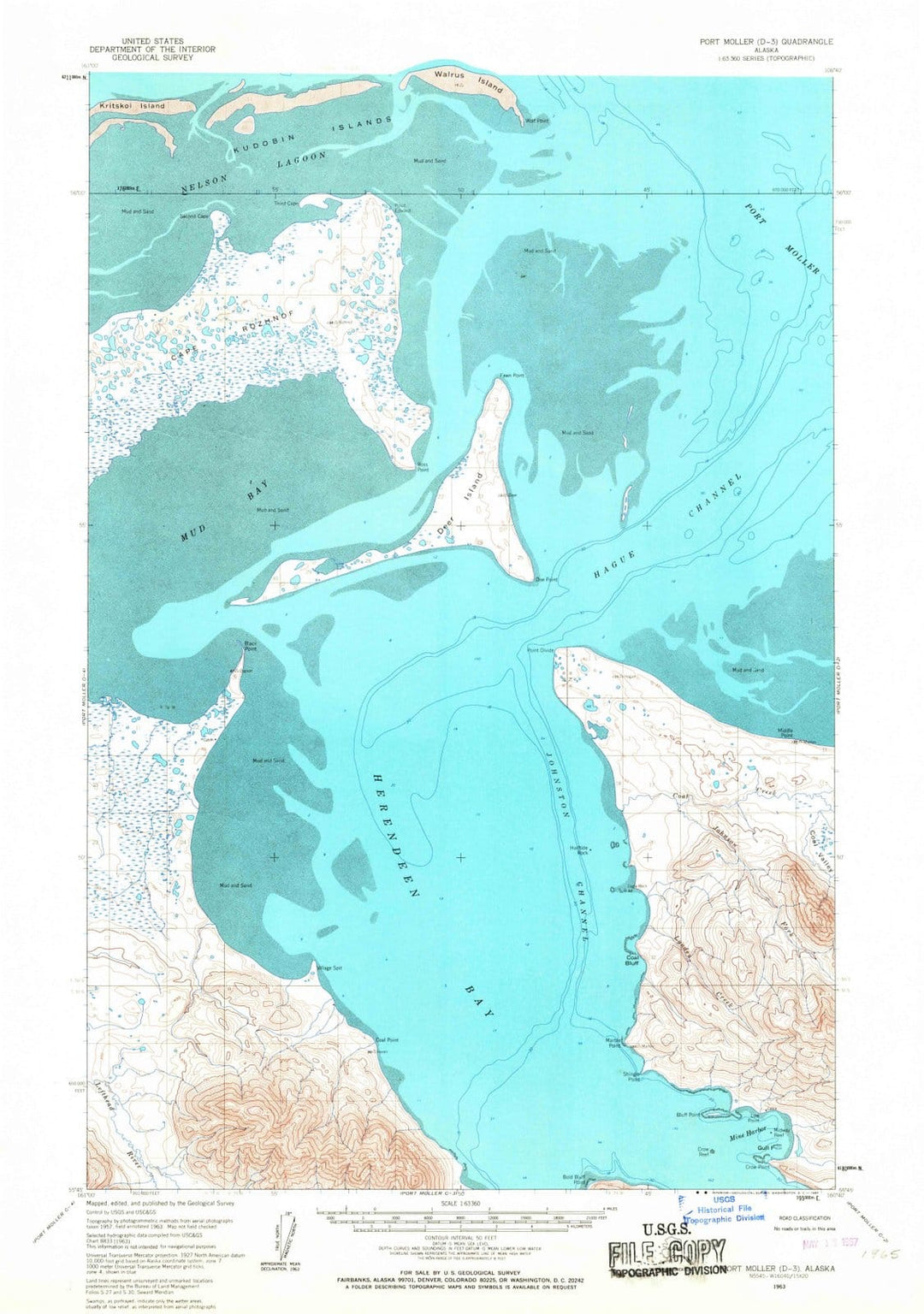 1963 Port Moller, AK - Alaska - USGS Topographic Map7