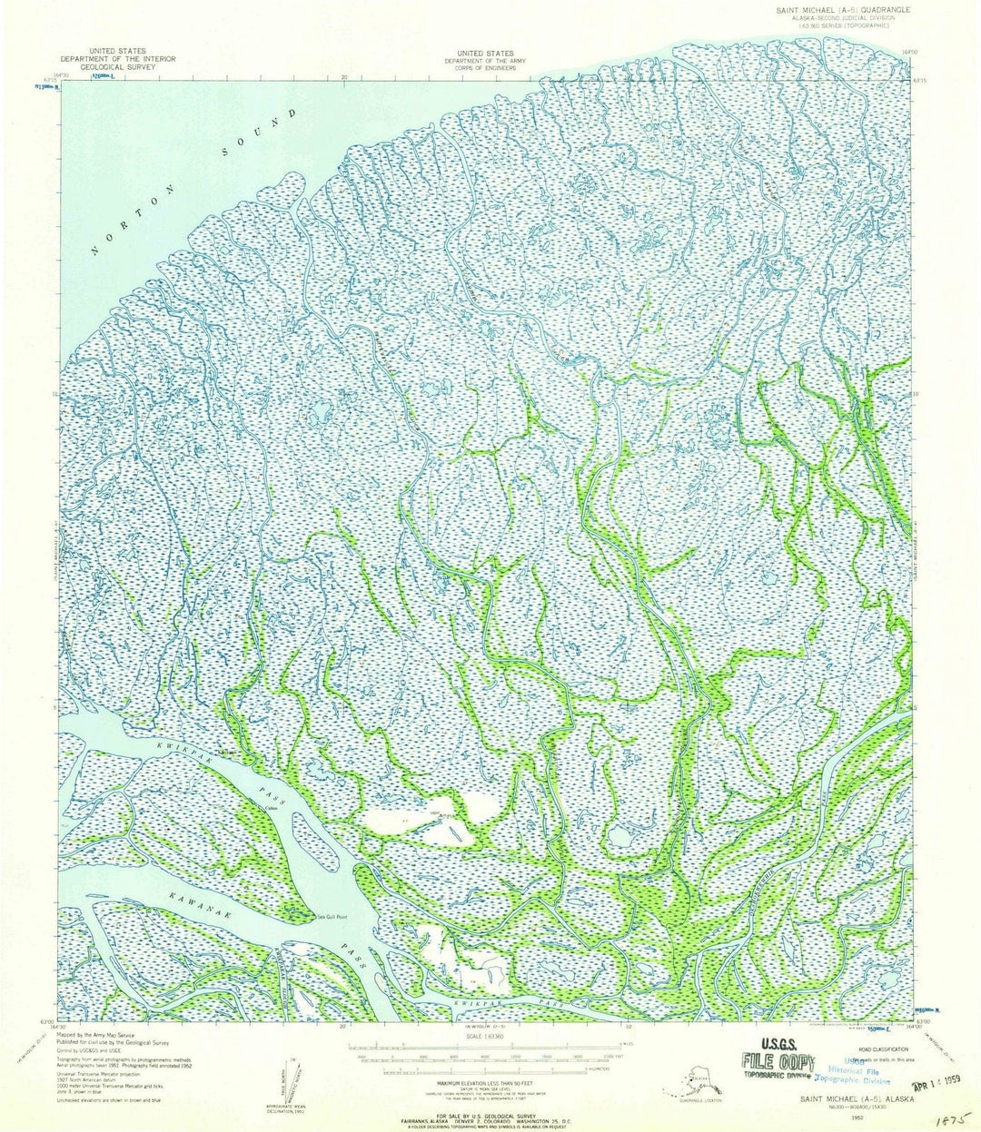 1952 Saint Michael, AK - Alaska Maps - USGS Topographic Map