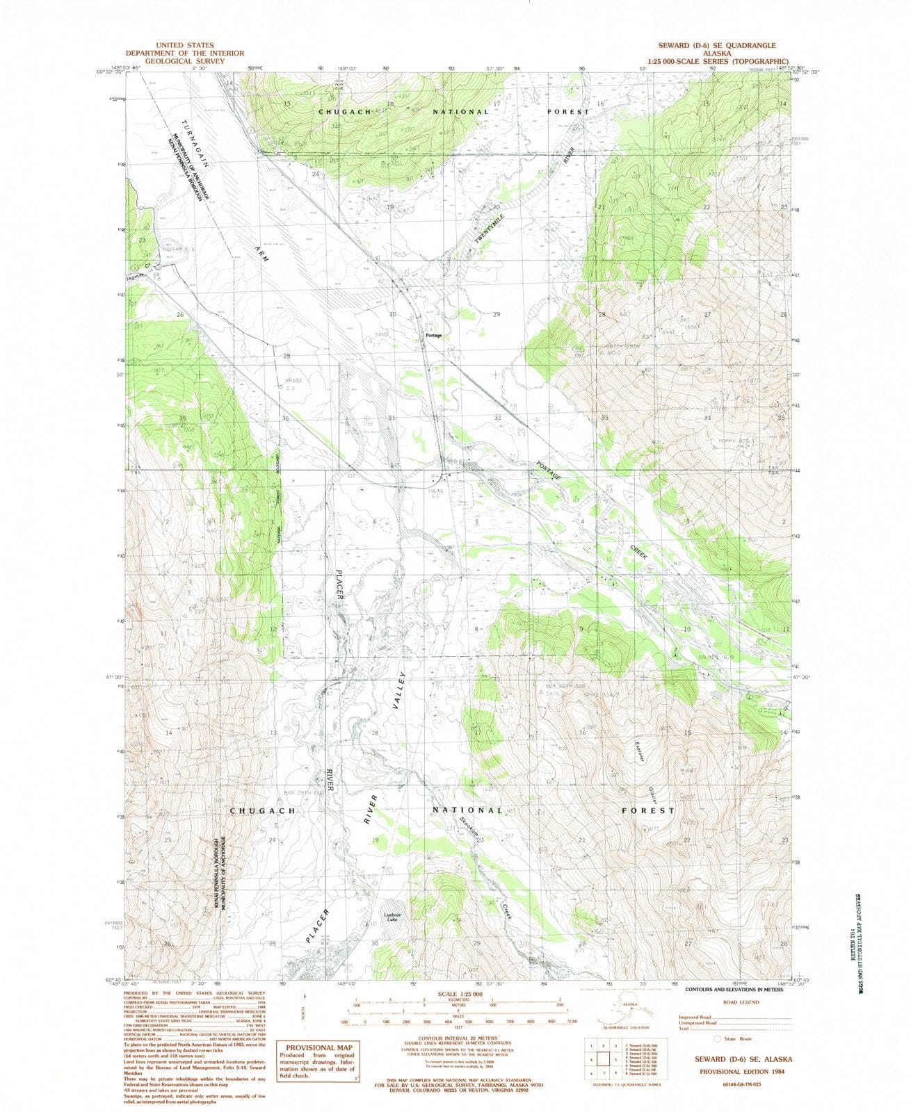 1984 Seward, AK - Alaska - USGS Topographic Map v5