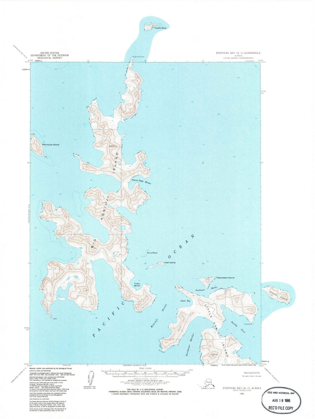 1963 Stepovakay, AK - Alaska - USGS Topographic Map v8