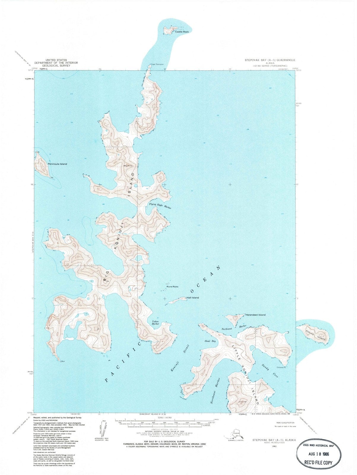 1963 Stepovakay, AK - Alaska - USGS Topographic Map v8