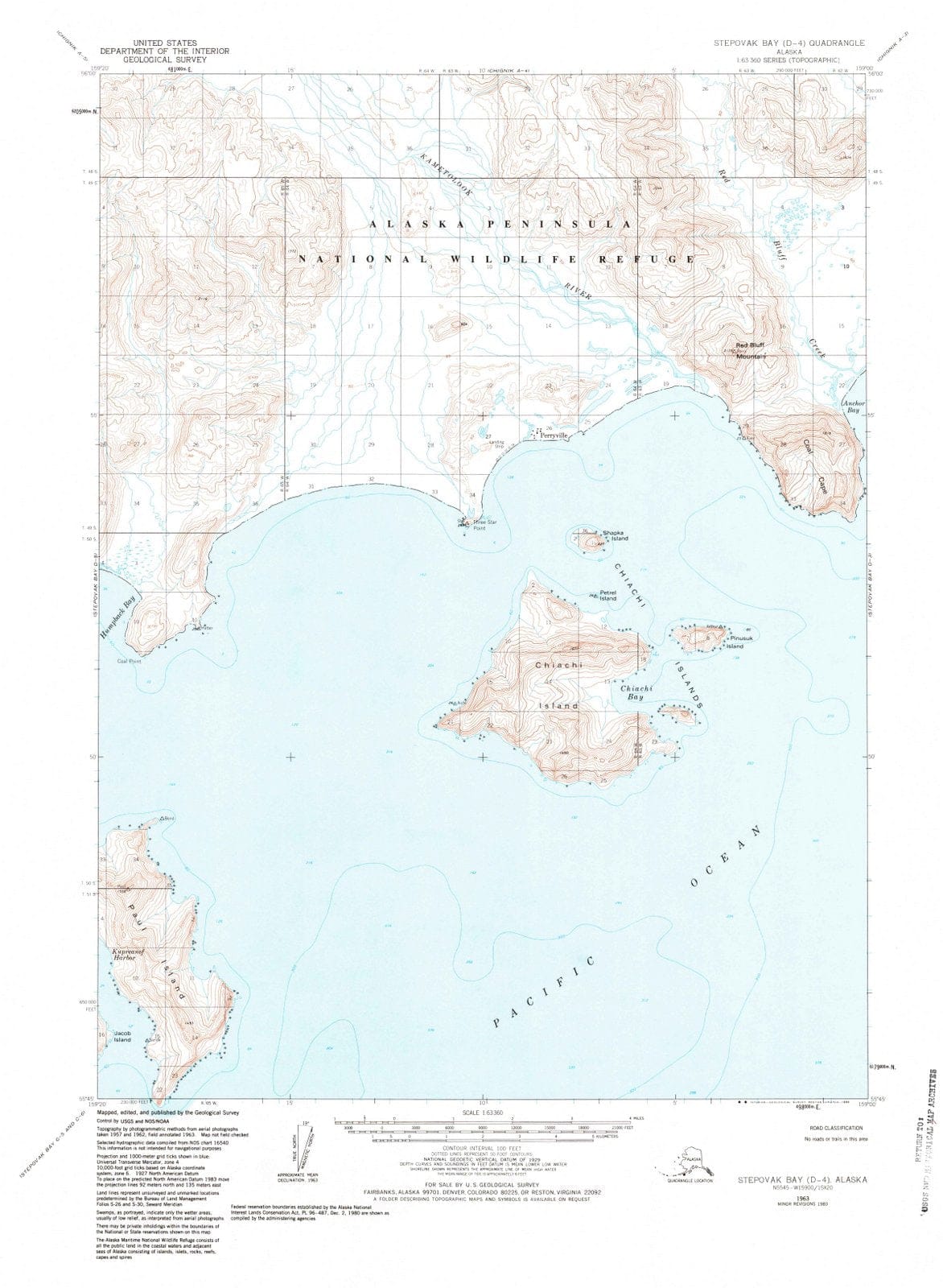 1963 Stepovakay, AK - Alaska - USGS Topographic Map v9