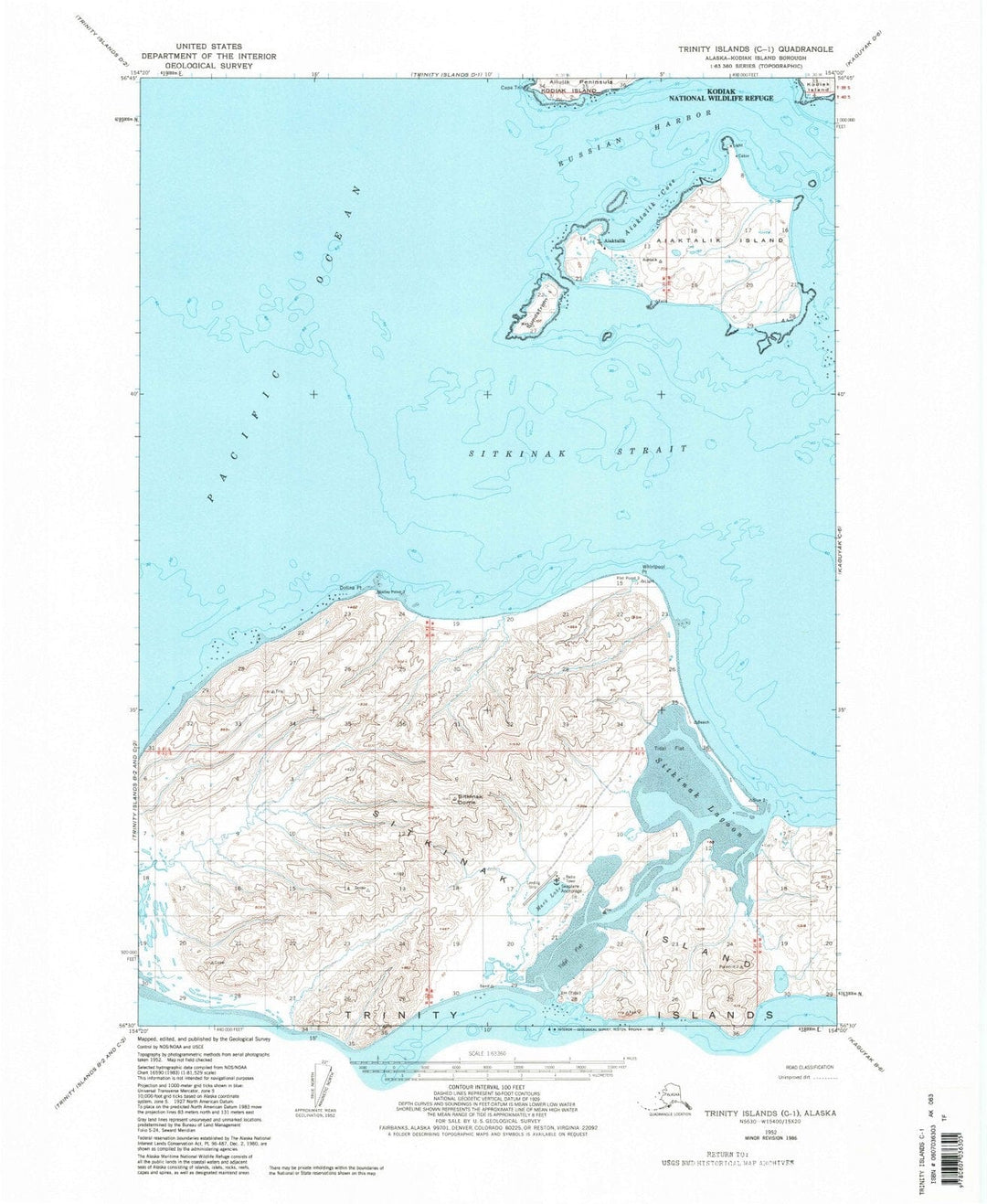 1952 Trinity Islands, AK - Alaska - USGS Topographic Map v5