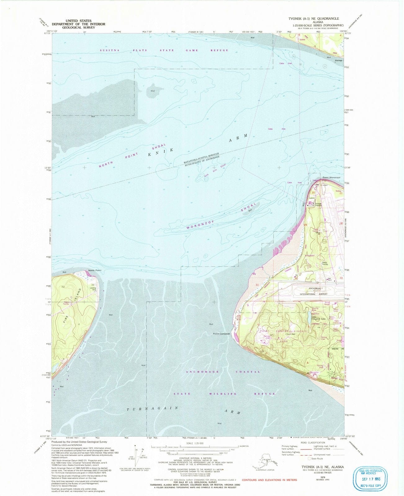 1979 Tyonek, AK - Alaska - USGS Topographic Map :