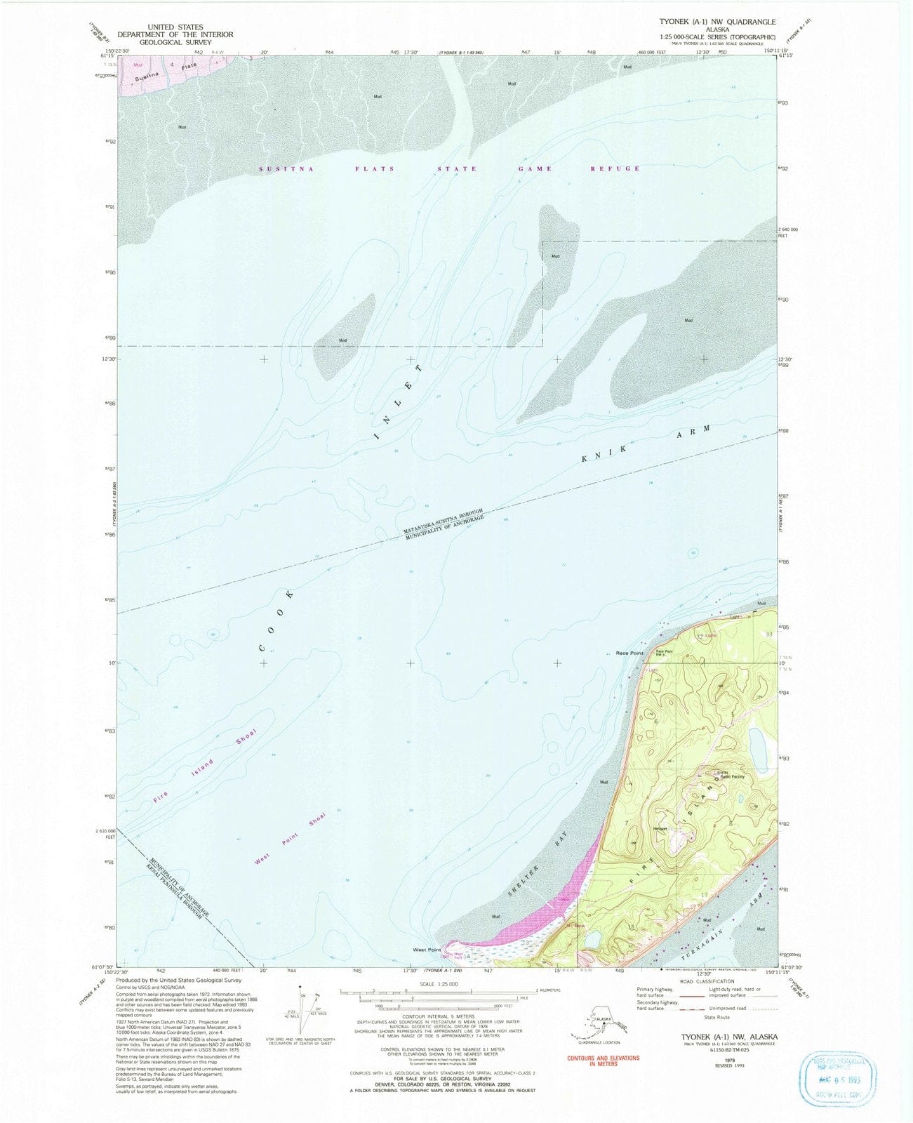 1979 Tyonek, AK - Alaska - USGS Topographic Map : v2