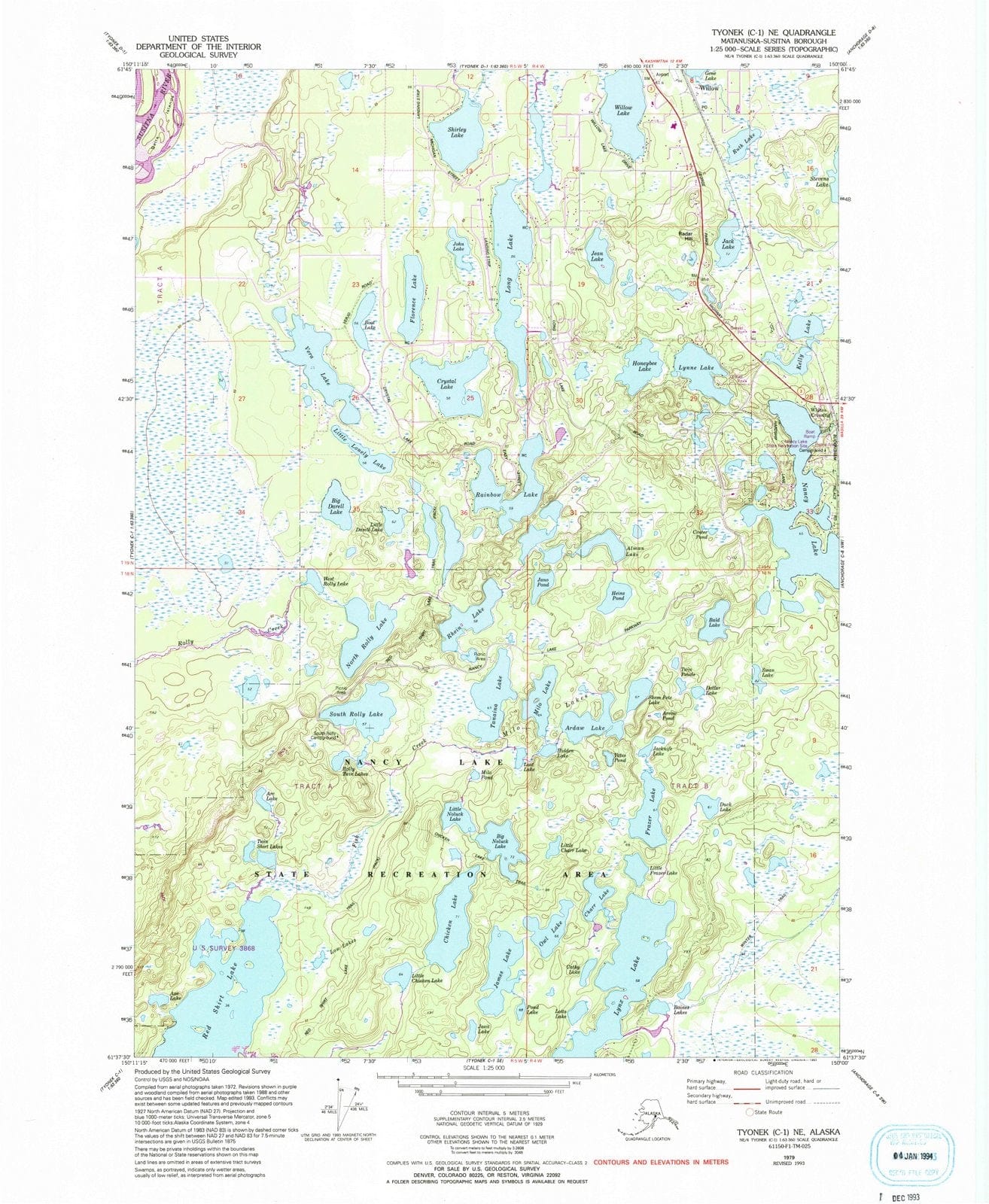 1979 Tyonek, AK - Alaska - USGS Topographic Map : v4