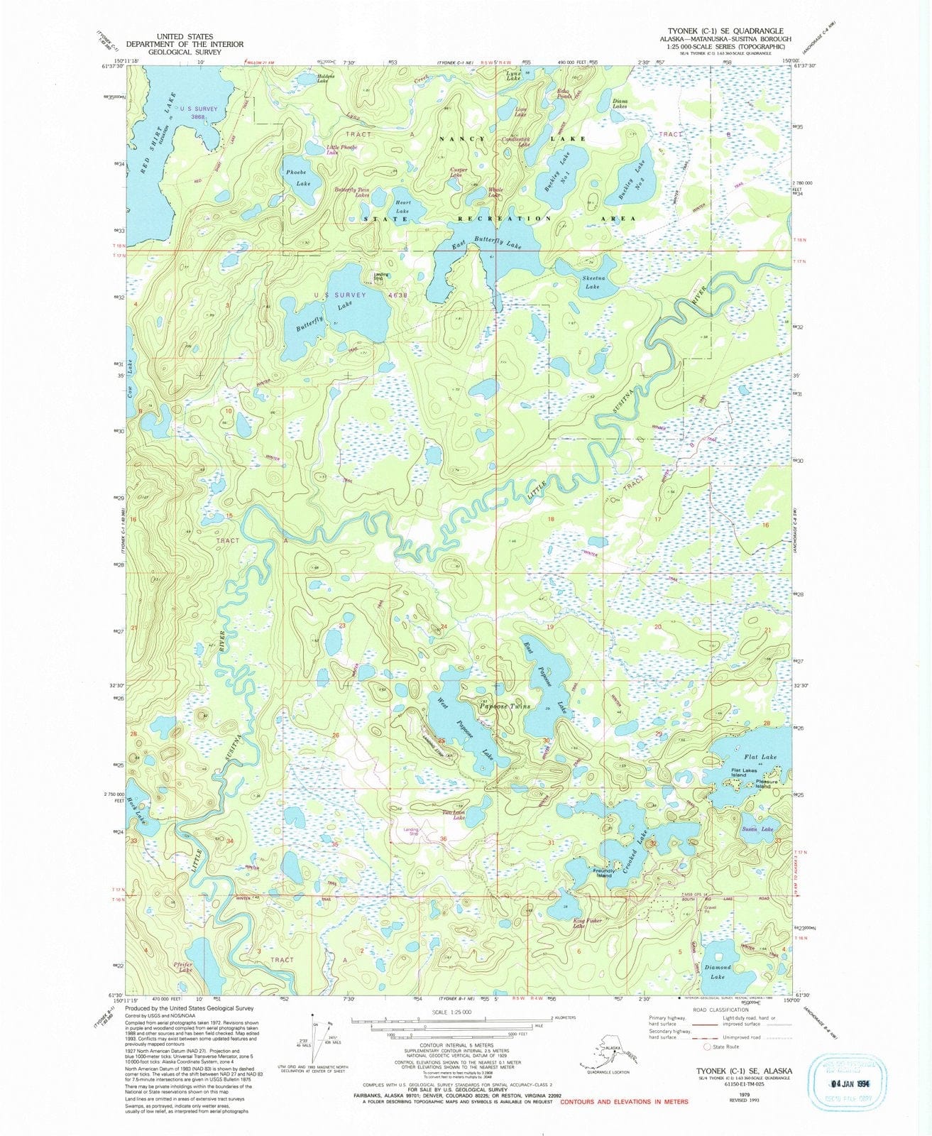 1979 Tyonek, AK - Alaska - USGS Topographic Map : 1 SE v2