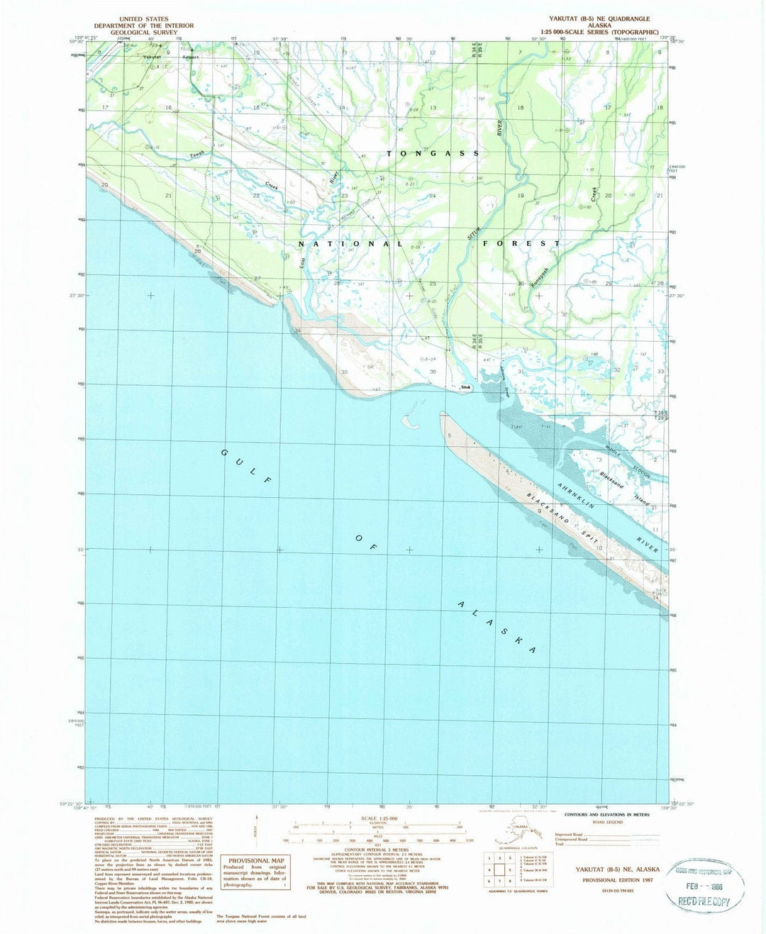 1987 Yakutat, AK - Alaska - USGS Topographic Map v2