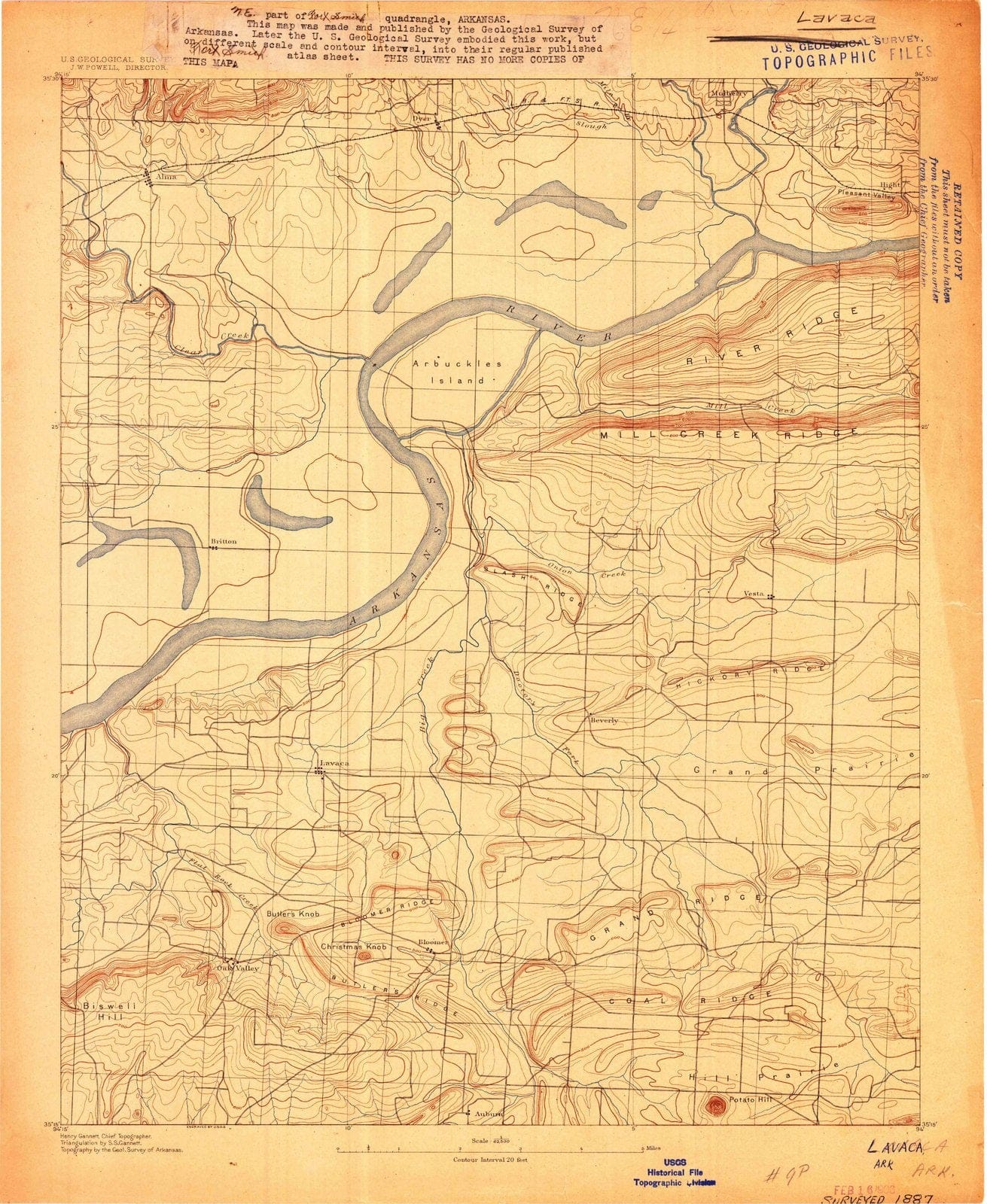 1906 Lavaca, AR - Arkansas - USGS Topographic Map