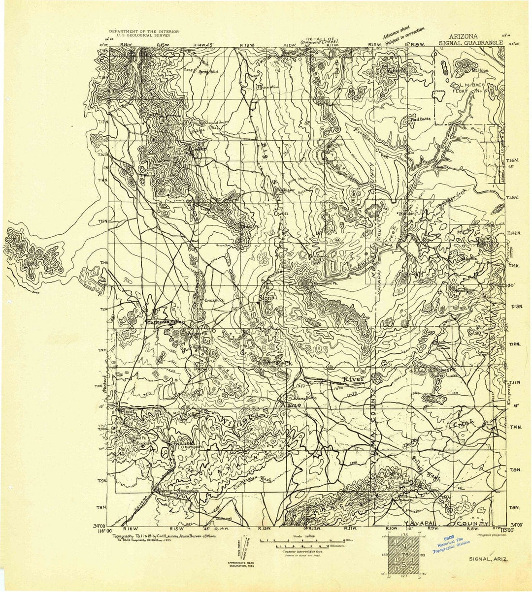 1923 Signal, AZ - Arizona - USGS Topographic Map