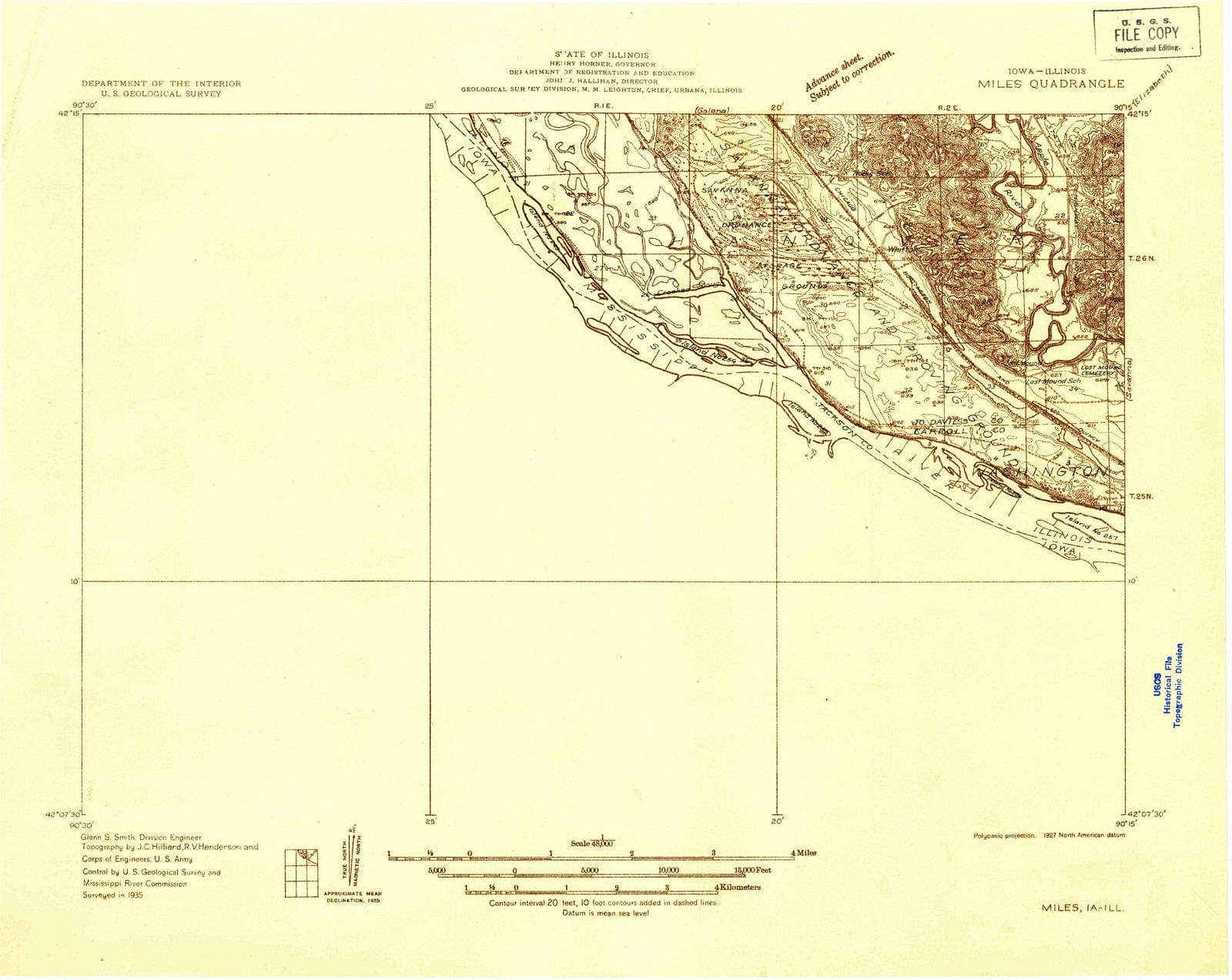 1935 Miles, IA - Iowa - USGS Topographic Map v2